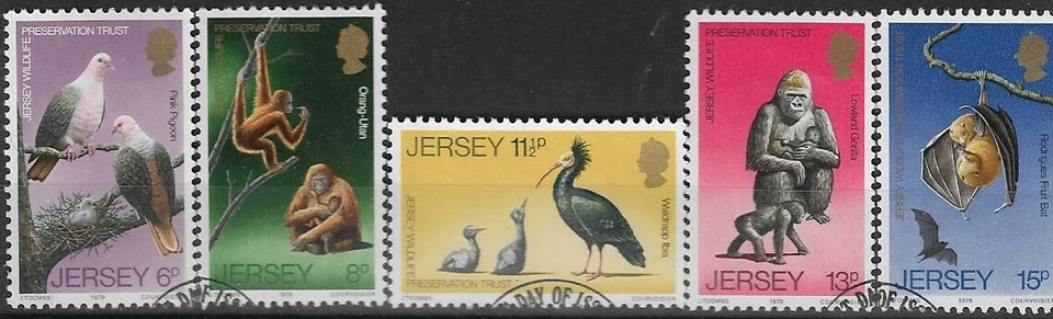 1979 - Jersey QEII Wildlife Preservation Trust Set of 5 Fine Used SG217-21 - Image 1 of 1