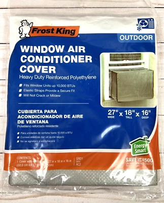 Frost King Outdoor Window Air Conditioner Cover 27"x18"x16" Grey Heavy Duty
