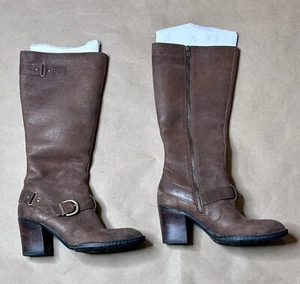 Bottes d’équitation femme BORN North en cuir marron à hauteur genou | Taille 8,5 M | Équitation - Photo 1/8