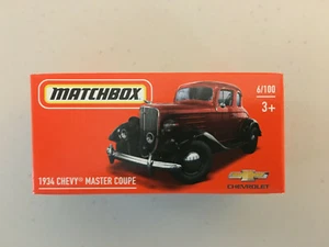 2021 MATCHBOX 1934 CHEVY Master Coupe #6 POWER GRABS MAROON - Picture 1 of 1