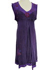 Wicked Dragon Purple Asymmetric Layered Applique Dress Boho Hippie 16/18