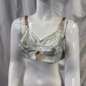 Reggiseno proiettile Secrets In pizzo argento verdastro 34C - Foto 1 di 6