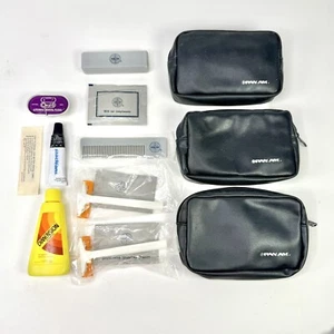Lotto di 3 sacchetti con cerniera vintage Pan Am Airline Cosmetics toilette - Foto 1 di 22
