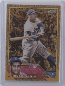 ROY CAMPANELLA 2023 TOPPS CHROME GILDED #96 GOLD MINI DIAMOND REFRACTOR /50 HOF