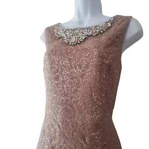 BNWT - Eliza J Rose Gold Sequined Maxi / Gown, UK 14, Party, Wedding, Events - Picture 1 of 6