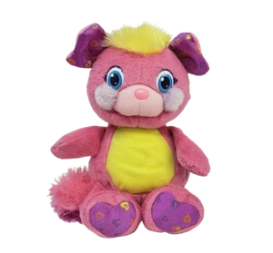POPPLES 2007 POP N GIGGLE KISSY POP PINK STUFFED ANIMAL PLUSH TOY LAUGHS WORKS - Picture 1 of 12