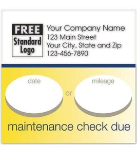 Static Cling Service Label W/Gold Bottom Border 2.5 x 2.5 Nebs/Deluxe No. 58165 - Picture 1 of 1