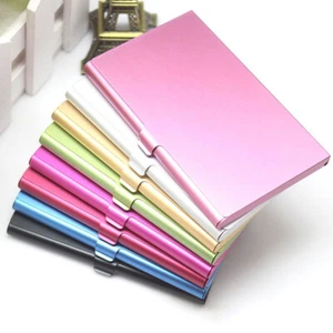 Stainless Pocket Business Card Holder Case ID Credit Name Box Steel Wallet - Picture 1 of 29