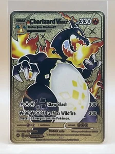 Pokémon TCG Charizard VMAX Shining Fates SV107/SV122 Gold Metal - Picture 1 of 2