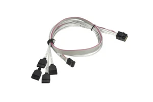 ✅ Supermicro CBL-SAST-0616 50 cm Mini-SAS HD auf 4X SATA internes Kabel 50 cm Kabel - Bild 1 von 2