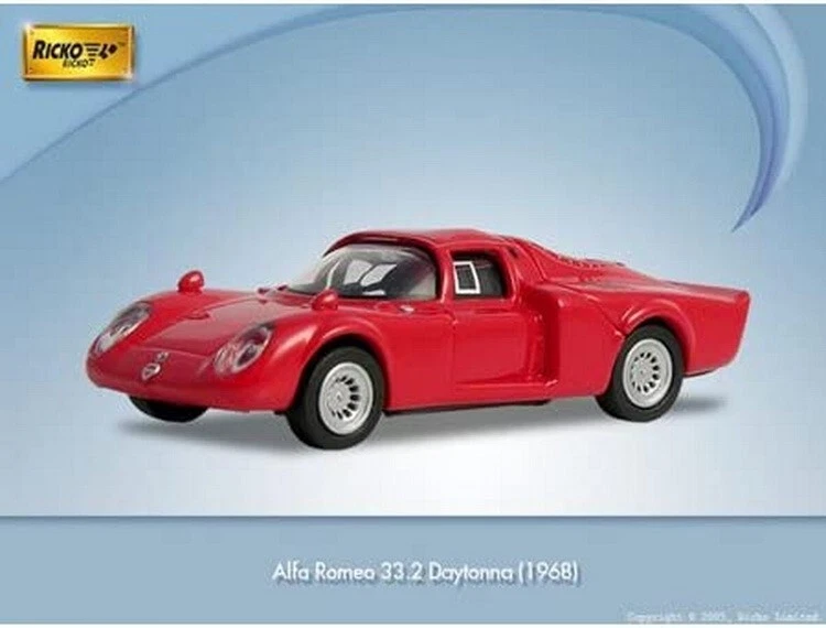 RICKO Busch ALFA ROMEO 33.2 DAYTONA (1968)  SCALA 1/87 H0 - ART. 38843 - Immagine 1 di 1
