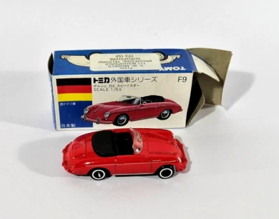 Tomy Tomica F9 Porsche 356 Speedster 1:59 Scale Diecast Model Car Original M9 - Image 1 of 4