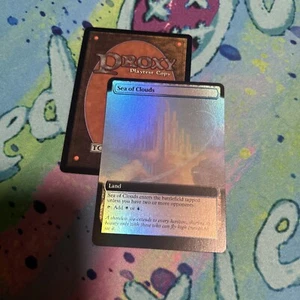 Sea Of Clouds Arte Completo Magic The Gathering Tarjeta de Prueba Battle Land - Imagen 1 de 2