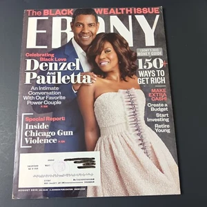 Ebony Magazine Denzel and Pauletta Washington August 2013 Black Wealth Issue - Picture 1 of 3