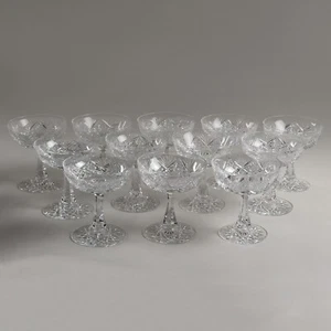 Set of 12 American Brilliant Cut Champagne/Sherbet Coupes - Stunning! - Picture 1 of 2