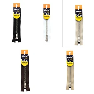 Cremalleras de metal KORBOND de alta calidad 12 cm negro blanco marrón crema caqui extremo cerrado - Imagen 1 de 6