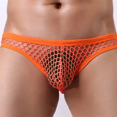 Bragas sexy de malla transparente para hombres Sissy ropa interior seductora calzoncillos calzoncillos Foto 1 de 4