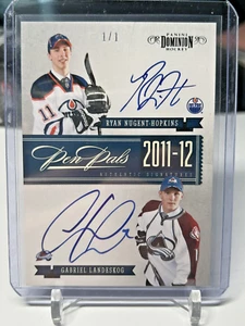 11-12 PANINI DOMINION PEN PALS RYAN NUGENT-HOPKINS GABRIEL LANDESKOG 1/1 RC AUTO - Picture 1 of 2