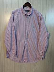 Polo Ralph Lauren Men's Purple Striped Classic Fit Button Down 17.5 36/37 READ - Picture 1 of 8