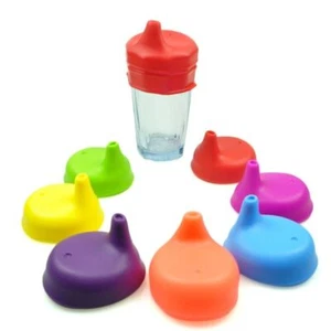 Stretchable Silicone Sippy Cup Lids Leak Proof Straw Cup Covers Kindergarten - Picture 1 of 16