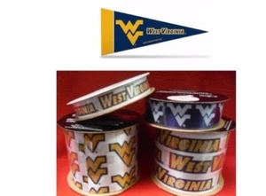 West Virginia Mountaineers lizenzierte Bänder & Mini-Wimpel - hergestellt in den USA - Bild 1 von 15