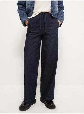 BNWT George Indigo Tie Waist Wide Leg Denim Joggers Size 12R Current SOLD OUT - Image 1 of 4