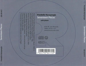 PANDELIS KARAYORGIS - SEVENTEEN PIECES NEW CD - Picture 1 of 1