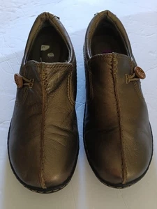 Clarks Collection bequeme Damen-Slipper Metallic-Leder Größe 6,5 M Pantoletten - Bild 1 von 4