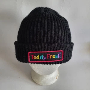 Teddy Fresh Heavy Gauge Beanie schwarz mit Regenbogenmuster - Bild 1 von 5