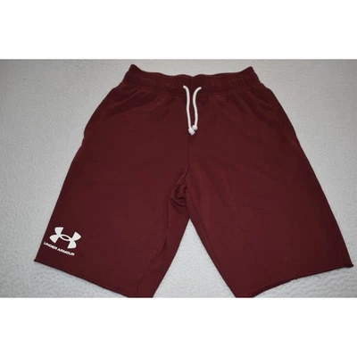 Pantalones Cortos para Gimnasio Under Armour Para Hombre Talla Pequeña Ajustados con Bolsillos Granate Foto 1 de 4