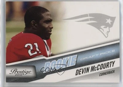 2010 Playoff Prestige Draft Picks Light Blue /999 Devin McCourty #232 Rookie RC - Image 1 of 2