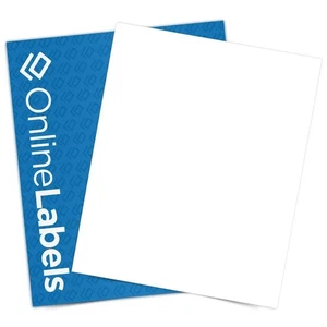 Sticker Paper, 250 Sheets, White Matte, 8.5" x 11" Full Sheet Label, Works wi... - Picture 1 of 6
