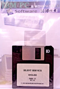 IBM PC -- SILENT SERVICE (MICROPROSE - DISK) - Picture 1 of 2