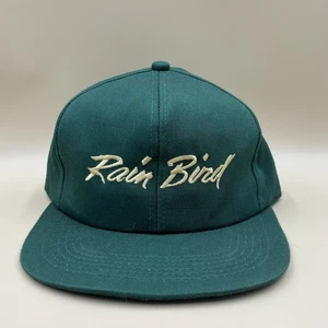 Vintage Regen Vogel Snapback Mütze grün bestickt Logo Arbeitskleidung verstellbar Kappe - Bild 1 von 6