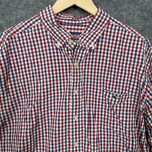 Vineyard Vines Herren Größe 2XL Hemd Rot Blau Baumwolle Gingham Slim Fit Tucker - Bild 1 von 7