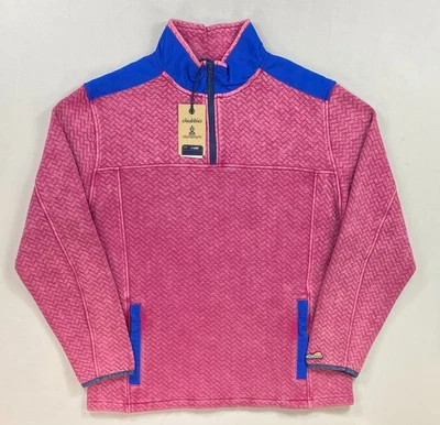 Chaqueta Pullover Para Hombre Chubbies Acolchada 1/4 Cremallera Desgastada Desteñida "Usada" Rosa NUEVA Foto 1 de 3