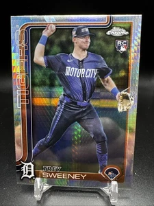 2025 Topps Chrome Baseball Rookie Prism Refractor #6 Trey Sweeney - Picture 1 of 2