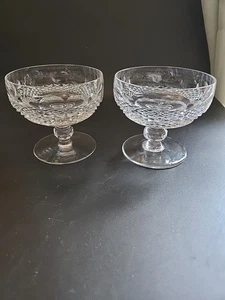 Set of 2 Waterford Colleen Crystal Tall Sherbet / Champagne Glasses 3.5" H - Picture 1 of 7