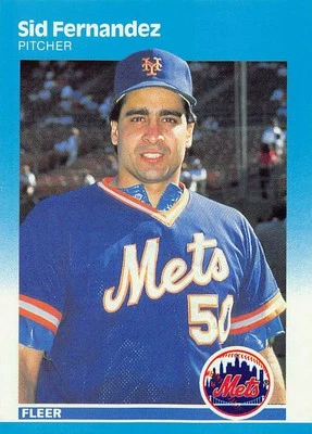 Sid Fernandez 1987 Fleer 8  New York Mets  Baseball Card - Image 1 of 2
