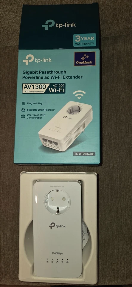 TP-LINK AV1300 Gigabit WLAN Extender - Weiß Powerline TL-WPA8631P - Bild 1 von 1