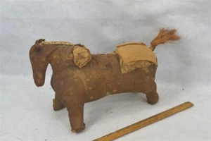antique stuffed horse rag doll toy early 19th primitive folk art rough original - Picture 1 of 12