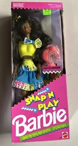 Vintage 1991 Mattel Snap N Play Barbie African American Doll #3556 Neu in OVP - Bild 1 von 8