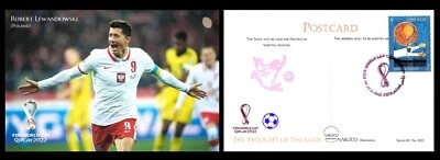 Postal Copa Mundial de la FIFA 2022 QATAR Fútbol Fútbol POLONIA Robert Lewandowski Foto 1 de 3