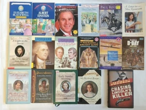 Lot of 17 Kids History & Historical Books Landmark Scholastic Famous Americans - Imagen 1 de 4