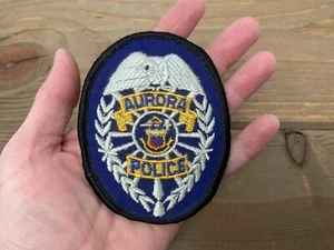 Aurora Colorado Police Patch Large 4" Blau Silber & Gold Top - Bild 1 von 13