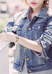 Mujer Chaqueta Denim Jean Perla Top Algodón Ropa Con Bolsillo Abrigo Manga Larga - Imagen 1 de 6