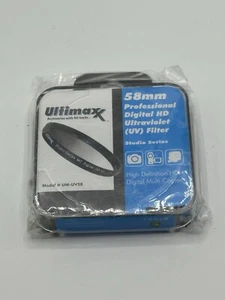 Filtro UV Ultravioleta HD Profesional Digital Ultimaxx 58mm Modelo # UM-UV58 Nuevo - Imagen 1 de 3