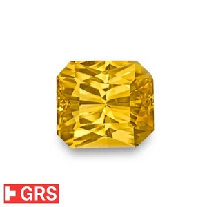 GII Certified CEYLON Sapphire 12.05 Ct. Natural Untreated OCTAGON Canary Yellow - Picture 1 of 9