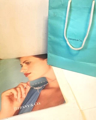Tiffany & Co. 1996 Catalogue &  Empty Shopping Paper Bag  Med 8" x 10" Reusable - Image 1 of 4