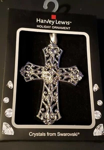 HARVEY LEWIS KREUZ WEIHNACHTSSCHMUCK KRISTALLE VON SWAROVSKI ~ NEU IM KARTON - Bild 1 von 3